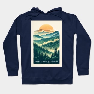 Great Smoky Mountains national park travel poster Hoodie